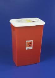 MCK89982800 - Covidien Multi-purpose Sharps Container Biomax 1-Piece 26H X 18.25W X 12.75D Inch Red Base Hinged Lid