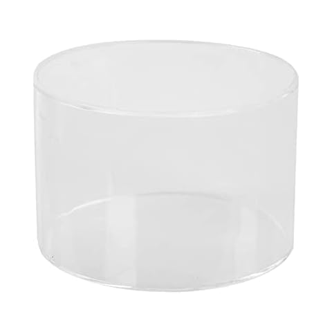 perfk Acrylic Cylinder Display Riser Round Tabletop Decoration Base Transparent Fillable Cake Tool Decor Clear Cake Stand Cake Tier for Wedding, 15CM Cover