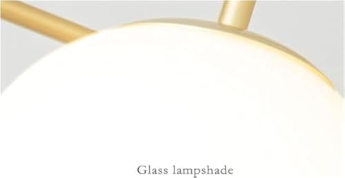 Plafonnier moderne cuivre globe chandelier boule blanche flush mount sputnik - 3