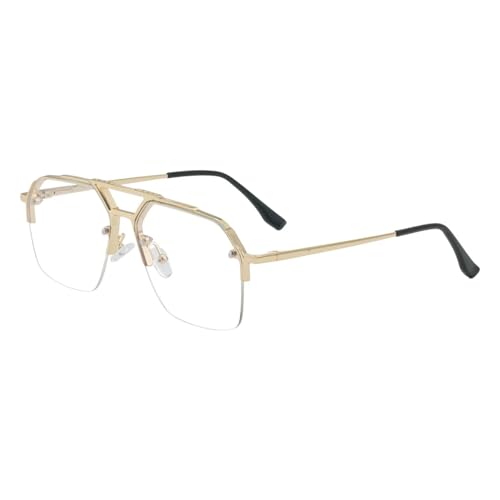 Metal Half Frame Men's Classic Sunglasses Trendy Driving Personalized Driving Retro Luxury