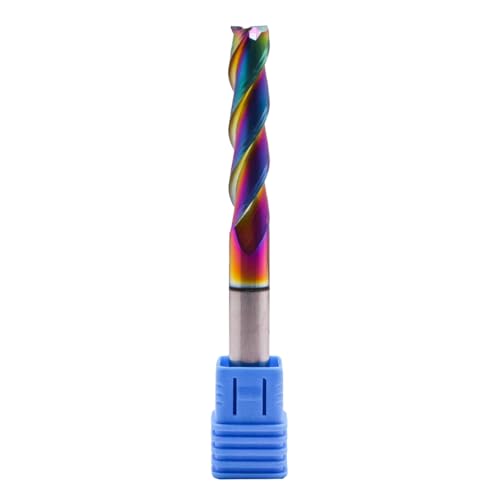Image of 3 /8 inch 3 Flute Solid Carbide Long End Mill, 4 inch Overall Length, DLC Coated | 37 Helix, 3 /8 inch Cutting Dia, 3 /8 inch Shank Dia, 1-3 /4 inch Length of Cut, for Milling Aluminum and Copper, Square End