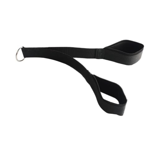 Black Nylon Workout Rope Attachment for Cable Pulley Strength Training