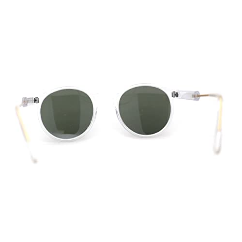 Mens P3 Iconic Keyhole Round Thin Plastic Sunglasses4