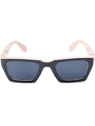 Image of Retro Vintage Rectangilar Thick Abstract UV-Protected Sunglasses For Men And Women