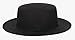 Pork-Pie-Fedora-Hat Wide Brim Felt Flat-Top-Boater Hat for Men Women(Size:M)