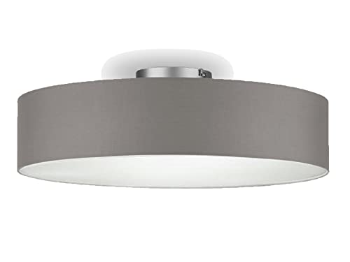 meineWunschleuchte Runde zeitlose Deckenleuchte mit Stoffschirm in...