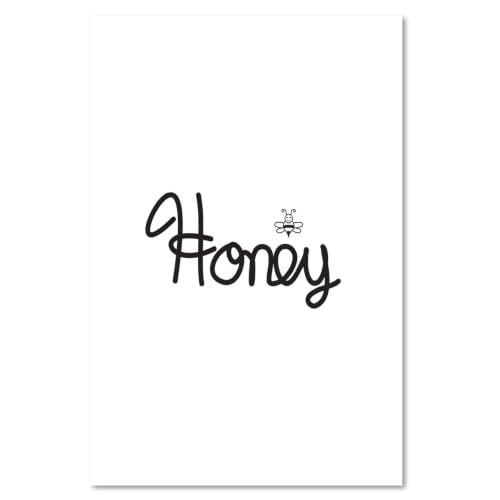 Poster abeille Honey affiche douceur et nature pour chambre bébé