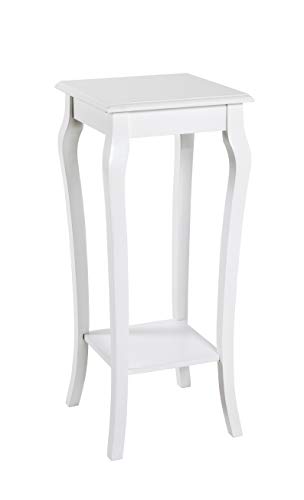 HAKU Table d'appoint Blanc, Bois Massif, MDF - Dim.: L 30 cm x H 71 cm x P 30 cm, Style: Coastal Furniture
