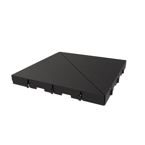 Cushion Flooring Quick Assembly and Disassembly Interlocking Shower Room Tiles Protective Flooring Mat Laundry Room Patios(Black)