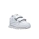 Reebok Unisex Baby Classic Leather 2V Sneaker, White/Carbon/Vector Blue, 23 EU