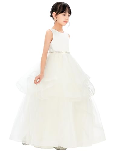 ekidsbridal Heart Cutout Ruffle Skirt Flower Girl Dress for Social Event Evening Gown 3294
