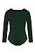 Pink Wind Women's Plunge V Neck Long Sleeve One Piece Bodysuit Jumpsuit Green XL