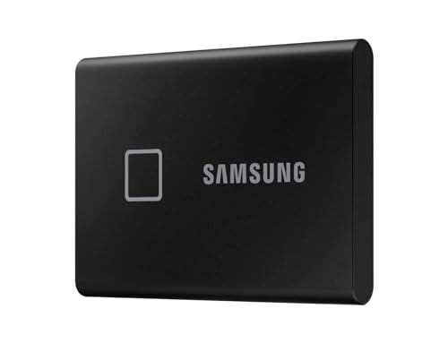 Image of Samsung T7 Touch 500GB Up to 1,050MB /s USB 3.2 Gen 2 (10Gbps, Type-C) External Solid State Drive (Portable SSD) Black (MU-PC500K)