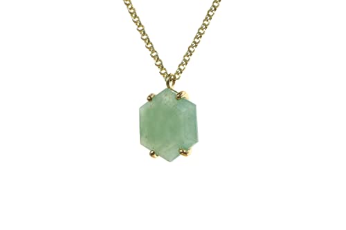 Collier d'Aventurine hexagonale un bijou moderne à porter au quotidien