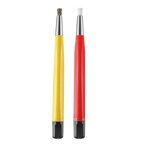 Kznifmk Juego de 2 Bolígrafos Retráctiles de Latón y Fibra de Vidrio para Limpiar Relojes y Reparar Joyas