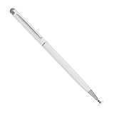 Artibetter 手書きコンデンサペンをタッチします タッチスクリーンスタイラスペン スタイラスペンユニバーサル タブレット用ドローイングペン 静電容量式タッチスクリーンの交換 金属 白い