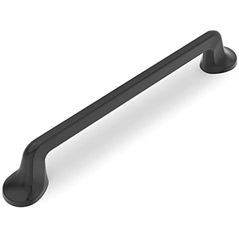 9BUILD 12 Pack Black Kitchen Cupboard Handles 128mm Hole Centre Black Kitchen Handles Cabinet Handles Zinc Alloy Cupboard Door Handles Drawer Handles Wardrobe Handles Cover