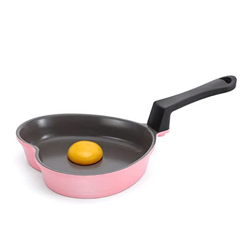 HJUGHPN Sartén de cerámica antiadherente para huevos escalfados, para desayuno, mini sartén de gas