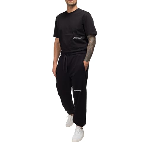 Pantalon noir en sweat de jogging décontracté coupe ajustée - 7