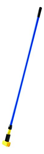 Rubbermaid Commercial Products Gripper Clamp-Style Wet Mop, 60-Inch, Blue, Fiberglass Handle, Heavy Duty Mop Head Replacement for Industrial/Household Floor Cleaning, Pack of 12
