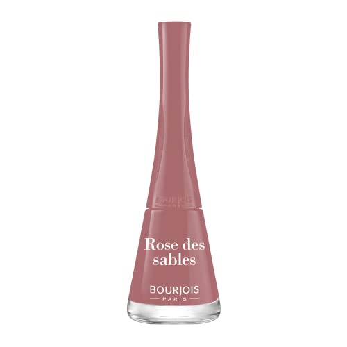 BOURJOIS - Vernis À Ongles 1 Seconde 38 Rose des sables - Séchage Rapide En 50 Secondes - Pinceau Panoramique Anti Débordement - Application Facile - Couleur Intense...