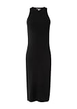 hat einen Slim Fit QS Elastisches Rippkleid im Slim Fit mit Rückenausschnitt schwarz XL
