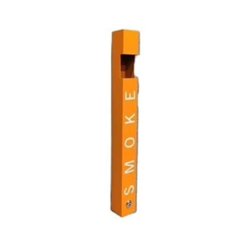 Quiosco para fumadores con cenicero vertical exterior naranja fijo