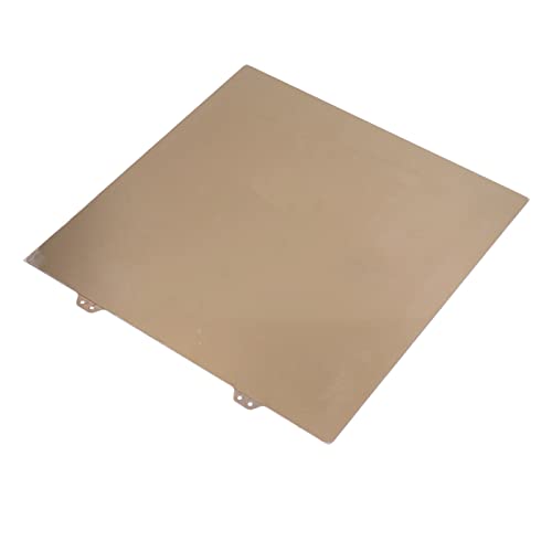 Spring Steel PEI Steel Plate, 310x310mm, 2 Sided, Easy to Use, PETG ABS Material Compatible, with Sticker Gold, Very Practical for 3D Printing