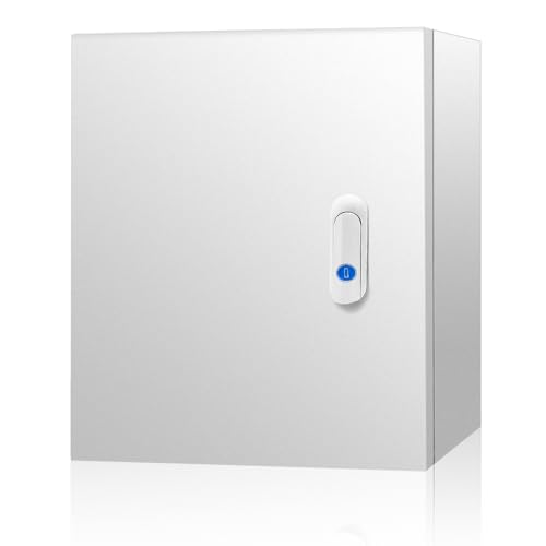 Outdoor Electrical Box 20 x 20 x 8''D NEMA 4X Enclosure Steel Box, Waterproof & Dustproof Outdoor/Indoor Lockable Electrical Junction Box, with Mounting Plate