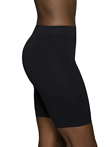 Vanity Fair Women's Lightweight Smoothing Slip Short (S-3Xl), Seamless Waistband-Black, X-Large #TOP1
