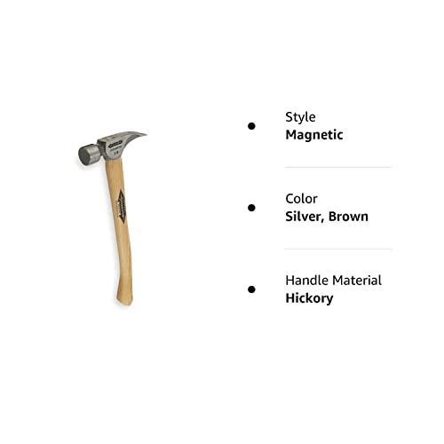 Rip Claw Hammer, Titanium, 14 Oz, Hickory #TOP1