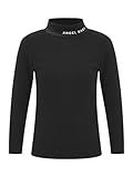 Unisex Kinder Thermooberteil Rollkragen Unterhemd Thermo Pullover lässig warme Thermounterwäsche Oberteile Skiunterwäsche Unterhemd Funktionswäsche Top Langarm T-Shirt Sweatshirt, aus Polyester und Elasthan, weiche und hautfreundliche Stoffe sorgen für ein warmes und angenehmes Gefühl