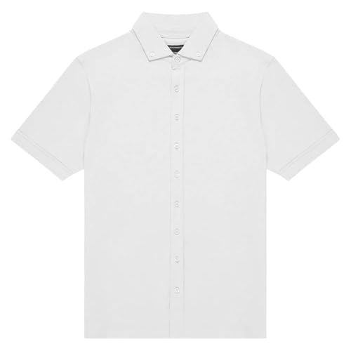Image of French Connection Pique Oxford Shirt Small (White)