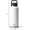 YETI Rambler 46 oz Bottle, Leakproof, Vacuum Insulated, Stainless Steel with Chug Cap, White