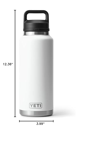 Image of YETI Rambler 46 oz Bottle, Leakproof, Vacuum Insulated, Stainless Steel with Chug Cap, White