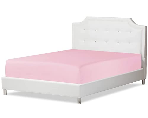 Luxury Extra Deep 16”(40cm) Fitted Sheets 200 Thread Count Egyptian Cotton bedding Luxurious Bedsheet (Pink, Double: (137x193cm) + 40cm/16 inches Deep)