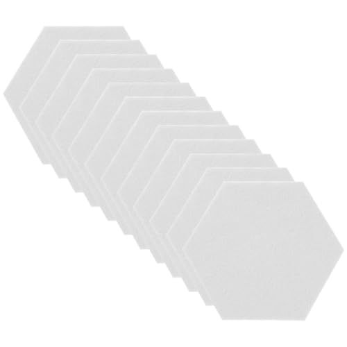 Panneaux acoustiques autocollants hexagonaux en polyester blanc pour mur x12