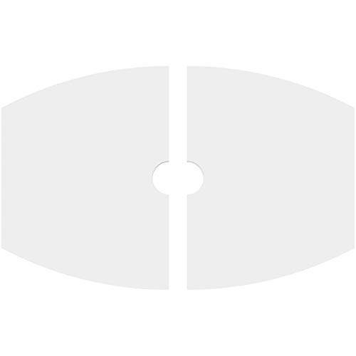 Image of Ekena Millwork CMP10X6KY2-01000 Kailey Architectural Grade PVC Contemporary, Two Piece Urethane Ceiling Medallions 10 inchW x 6 5 /8 inchH x 1 inchID x 5 1 /4 inchC x 1 inchP