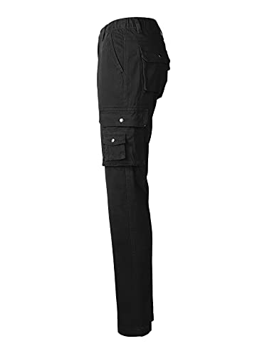 Womens Cargo Pants With Pockets Outdoor Casual Ripstop Tactical Combat Work Pants Black 10 #TOP2