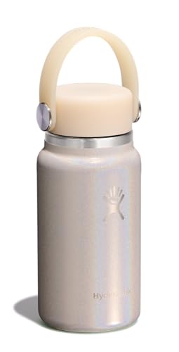 Image of Hydro Flask Micro Bottle - Leak Proof Purse or Pocket Flask - Insulated Mini Water Bottle 6.7 Oz Glimmer Cream