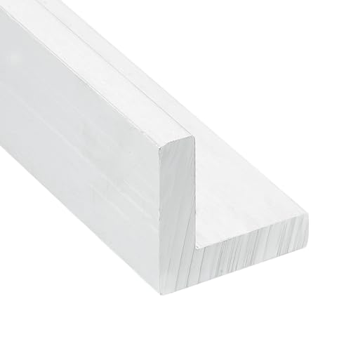 MECCANIXITY Aluminum Angle, 0.98"x0.98"x16" Long 0.24" Wall Thick 6063 Aluminum Bars T5 Temper Mill Stock for Building Construction, Furniture, Shelves, Brackets, DIY, Industrial 1pcs