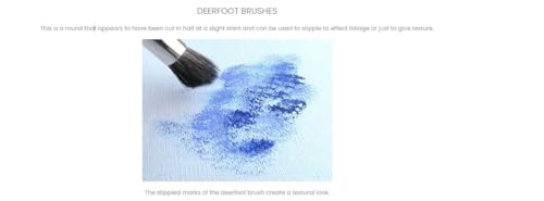 Image of Definite Wooden Yellow Handle Paint Brush Sets for Beginners & Intermediate (Indian Brushes) (Taklon Bristles, Deerfoot)