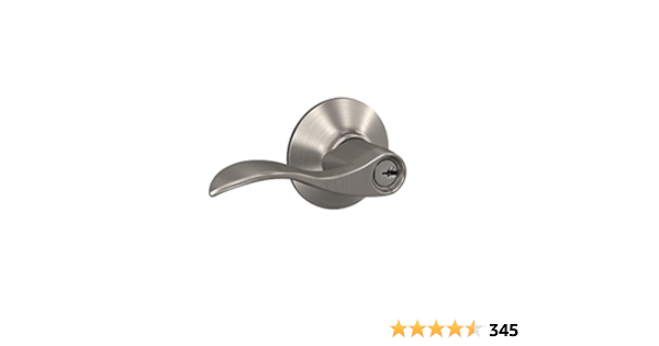Schlage F51A ACC 619 Accent Door Lever, Keyed Entry Lock ...