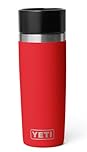 YETI Rambler 16 oz (473 ml) Coffee Travel Bottle with 100% Leakproof Hotshot Commuter Cap, Vacuum Insulated Stainless Steel Tea & Coffee Cup Travel Mug, Rescue Red