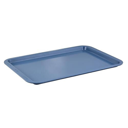 Wiltshire Colour Rush Rectangular Baking Sheet, Marine Blue, PFOA & PTFE Free, Durable Tray, Brownie Pan, Non-Stick Coating, Sheet Steel Bakeware, Internal Dimensions 39x26x1.5cm