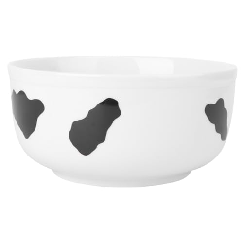 ERINGOGO かわいい牛柄麺どんぶり 食事用サラダボウル 軽量携帯可能 レストラン家用多用途