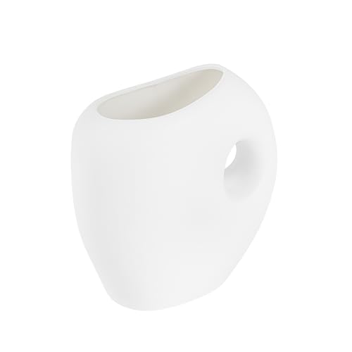 Restaurantware White Ceramic Jug Vase with Handle, 9 1/2 in Tall, 1 Ct