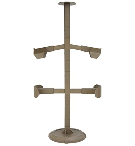 JFFCESTORE Detachable Tactical Helmet Vest Stand Display Hat Rack Organizer Tactical Gear Support Stand Waist Belt Helmet Mask Stand Cross Display(TAN)