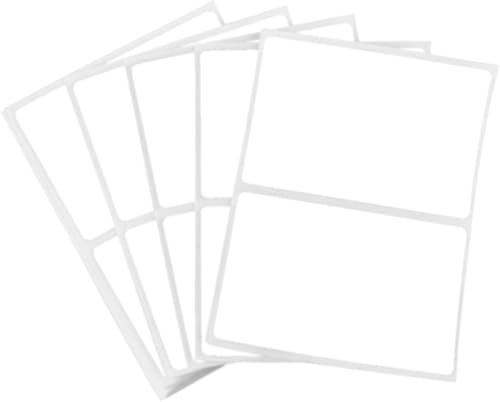 Étiquettes d'inventaire rectangulaires de 7,6 cm avec adhésif permanent puissant