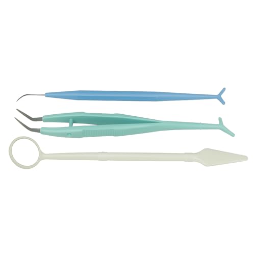 kit exploración dental instrumental estéril y desechable | Listo para usar | Ideal para dentistas, higienistas, estudiantes, enfermeria y medicina (10 kits)